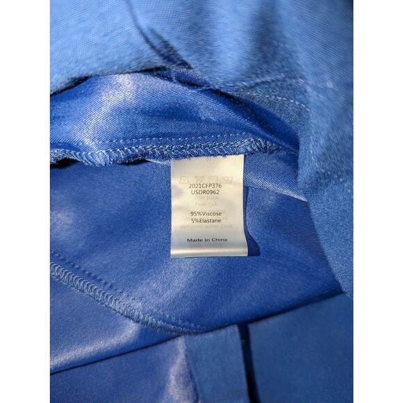 Universal Standard Crewneck Luxe Twill Sheath Dress Navy Peony Size Large 22-24 - Picture 7 of 11